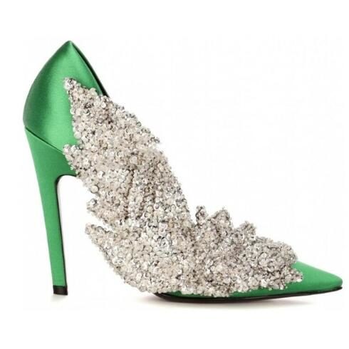 zapato boda verde